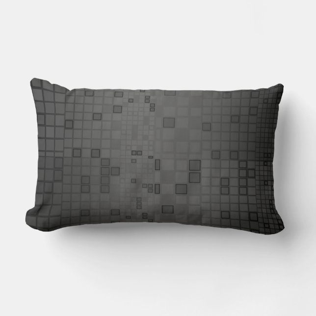 Charcoal Mosaic Pillow Lumbar Kussen (Voorkant)
