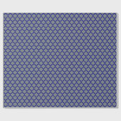 Charcoal Navy Blue Moroccan Quatrefoil Pattern #5 Cadeaupapier (Vlak)