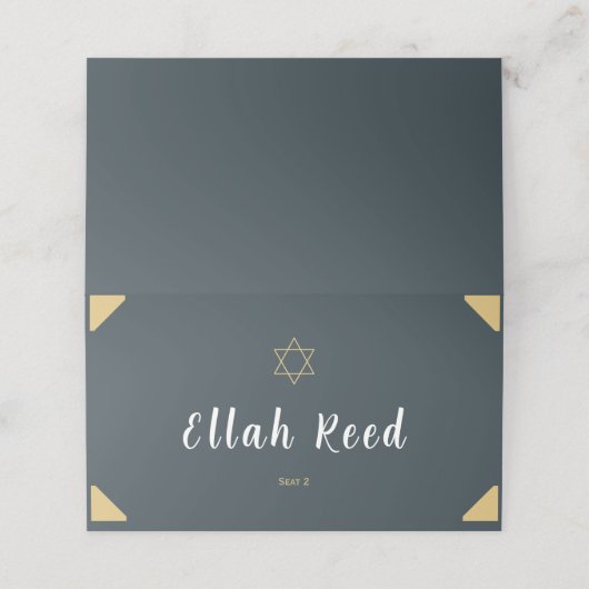 Charcoal Passover Plaatskaartje (Buitenkant ongevouwen)