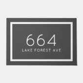 Charcoal Personated Address Number Deurmat (Voorkant)