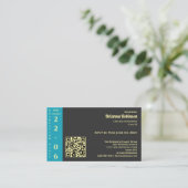 Charcoal Photo Modern Graduation Party Informatiekaartje (Staand voorkant)