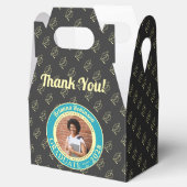 Charcoal Photo Modern Graduation Party Thank You Bedankdoosjes (Geopend)