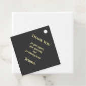Charcoal Photo Modern Graduation Party Thank You Bedankjes Labels (In situ)