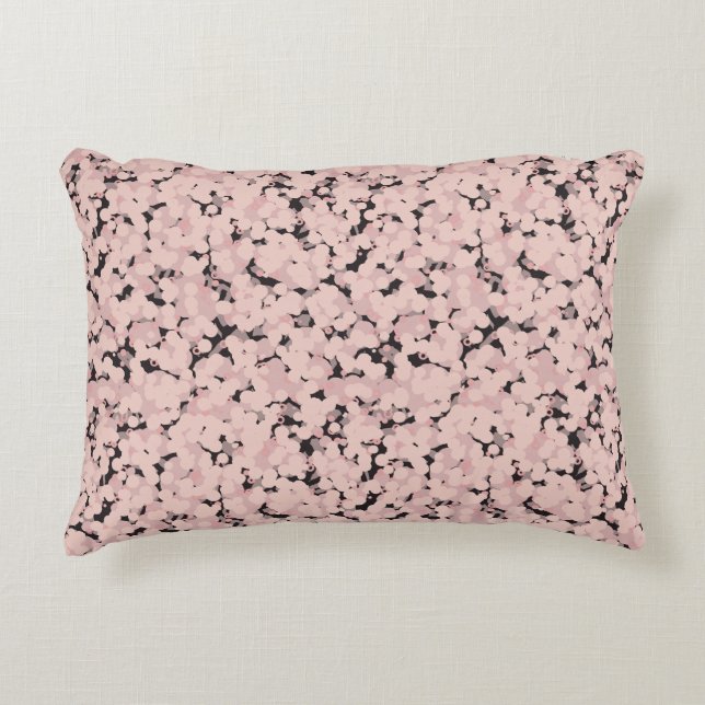 charcoal pink gray abstract accent kussen (Voorkant)