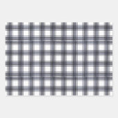 Charcoal Plaid & Christmas Wishes Script Inpakpapier Vel (Voorkant 3)