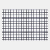 Charcoal Plaid & Christmas Wishes Script Inpakpapier Vel (Voorkant 2)