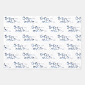 Charcoal Plaid & Christmas Wishes Script Inpakpapier Vel (Voorkant)