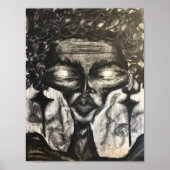 charcoal portrait poc poster (Voorkant)