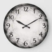 Charcoal Rhythm — Abstract Grote Klok (Voorkant)