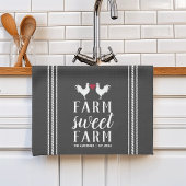 Charcoal Rustic Personalized Boerderij Sweet Boerd Theedoek