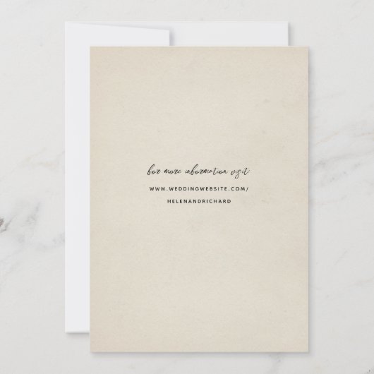 Charcoal Sketched Italy Winery Wedding Kaart (Achterkant)