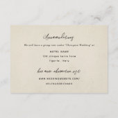 Charcoal Sketched Italy Winery Wedding Rsvp Informatiekaartje (Achterkant)