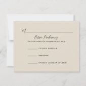 Charcoal Sketched Italy Winery Wedding RSVP Kaartje (Achterkant)