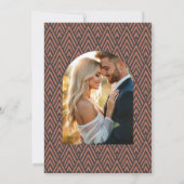 Charcoal Slate & Copper Art Deco Wedding Photo Kaart (Achterkant)
