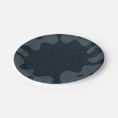 Charcoal Splash Custom Party Paper Plate Papieren Bordje (Gekanteld)