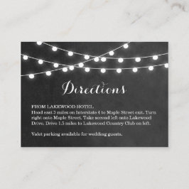 Charcoal String Lights Trouwaanwijzingen Invoegen Informatiekaartje