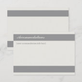 Charcoal Stripe Accommodaties Kaart (Voorkant / Achterkant)