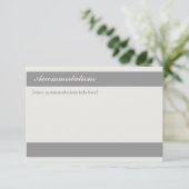 Charcoal Stripe Accommodaties Kaart (Staand voorkant)