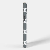 Charcoal White Moroccan #5 Navy 3 Initiaal Monogra Case-Mate iPhone Case (Achterkant / Rechts)