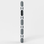Charcoal White Moroccan #5 Navy 3 Initiaal Monogra Case-Mate iPhone Case (Achterkant/rechts)