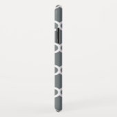 Charcoal White Moroccan #5 Navy 3 Initiaal Monogra Case-Mate iPhone Case (Achterkant/rechts)
