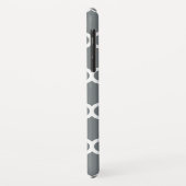 Charcoal White Moroccan #5 Navy 3 Initiaal Monogra Case-Mate iPhone Case (Achterkant/links)