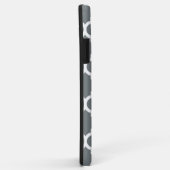 Charcoal White Moroccan #5 Navy 3 Initiaal Monogra Case-Mate iPhone Case (Achterkant/rechts)