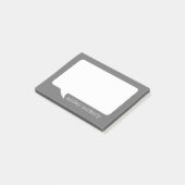 Charcoal & White Talk Bubble with Name Post-it® Notes (Schuin)
