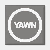 Charcoal Yawn Brand Fridge Magnet (Voorkant)