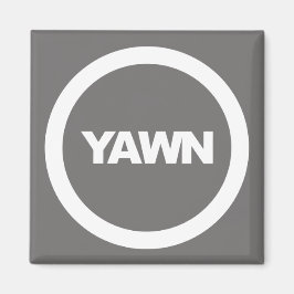 Charcoal Yawn Brand Fridge Magnet