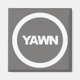 Charcoal Yawn Brand Fridge Magnet