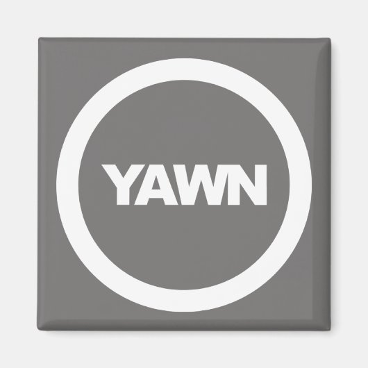 Charcoal Yawn Brand Fridge Magnet (Voorkant)
