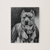 CHARCOIL PITBULL DRAWING PUZZZLE LEGPUZZEL (Verticaal)