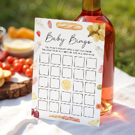 Charcuterie Baby Shower Bingo Card Kaart
