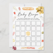 Charcuterie Baby Shower Bingo Card Kaart (Voorkant)
