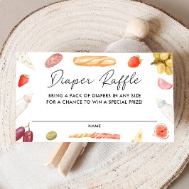 Charcuterie Baby Shower Diaper Raffle Informatiekaartje