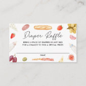 Charcuterie Baby Shower Diaper Raffle Informatiekaartje (Voorkant)