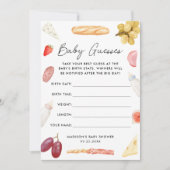 Charcuterie Baby shower Guessing Game Kaart (Voorkant)