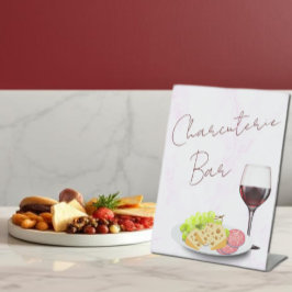 Charcuterie Bar Reclamebord Met Voetstuk