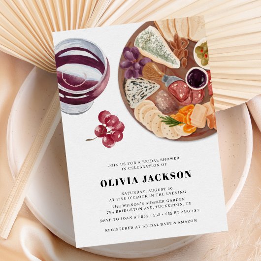 Charcuterie Board Casual Modern Vrijgezellenfeest Kaart