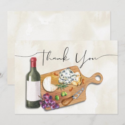 Charcuterie Board Dank u kaart (Voorkant / Achterkant)