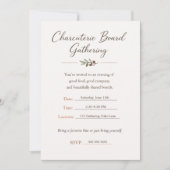 Charcuterie Board Gathering Party Invitation Kaart (Voorkant)