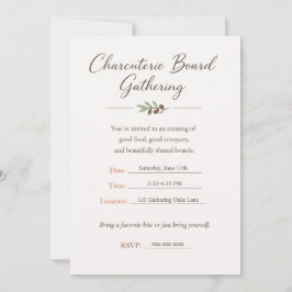 Charcuterie Board Gathering Party Invitation Kaart