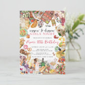 Charcuterie Board Girls Night Party Kaart (Staand voorkant)