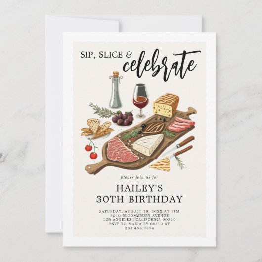 Charcuterie Board volwassen verjaardagsfeestje Kaart (Voorkant)