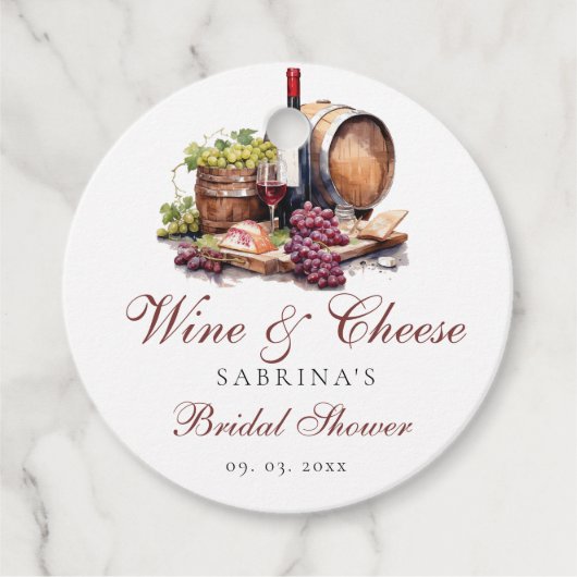 Charcuterie Board Wijn en Vrijgezellenfeest op kaa Bedankjes Labels (Voorkant)