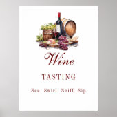 Charcuterie Board Wijnproeverij Party Sign Poster (Voorkant)