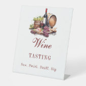 Charcuterie Board Wijnproeverij Party Sign Reclamebord Met Voetstuk (Voorkant)