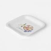 Charcuterie Board Wine & Cheers Monogram Papieren Bordje (Gebogen)