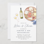 Charcuterie Board Wine & Cheese Bridesmaids Brunch Kaart (Voorkant)